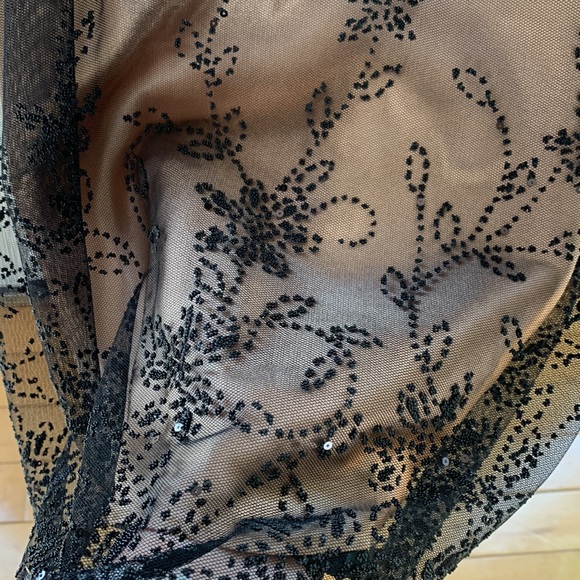 Gently used black beaded party dress - Picture 7 of 8